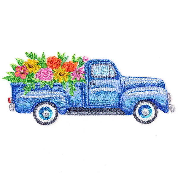 Floral Retro Truck in Watercolor - Image 7