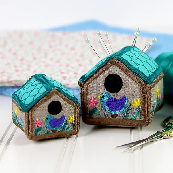 Flourishing Birdhouse Pincushion (In-the-Hoop) - Image 3