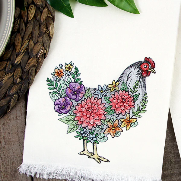 Flourishing Hen in Flowers - Image 4