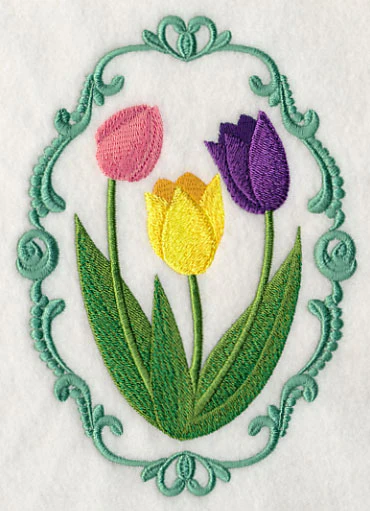 Flower Cameo - Tulips - Image 3