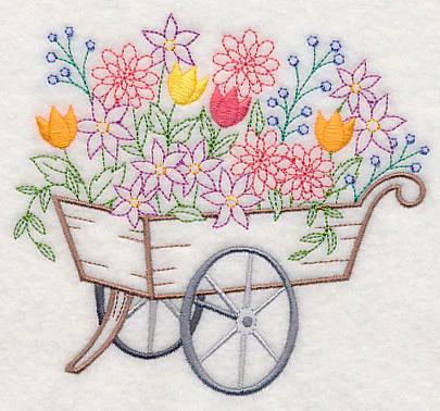 Flower Cart with Tulips - Image 3