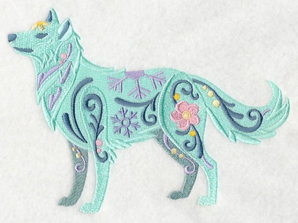 Flower Power Arctic Wolf
