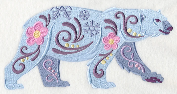 Flower Power Polar Bear