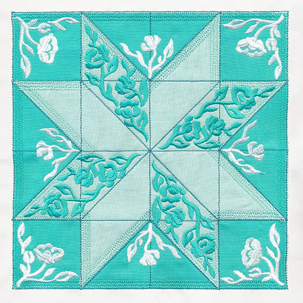 Flowers and Points Quilt Block (In-the-Hoop) - Image 8