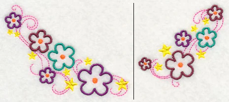 Flowers and Stars Neckline (V-Neck) (Split) - Image 3