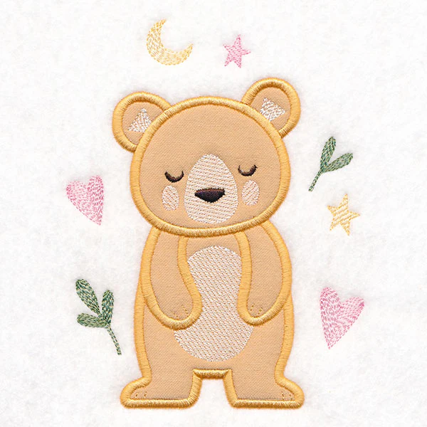 Fluffy Animal Friends - Bear (Applique) - Image 2