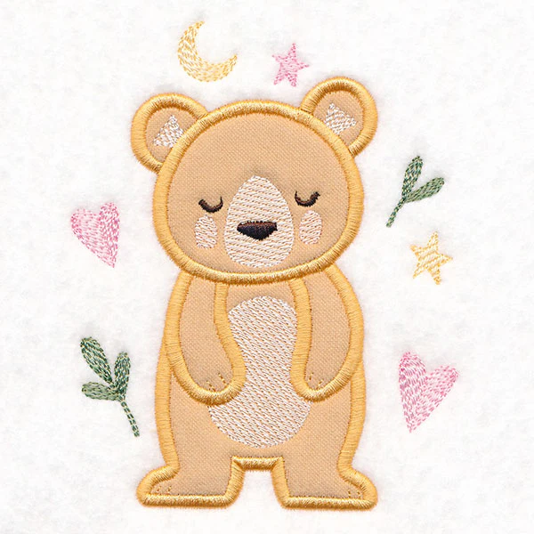 Fluffy Animal Friends - Bear (Applique) - Image 3