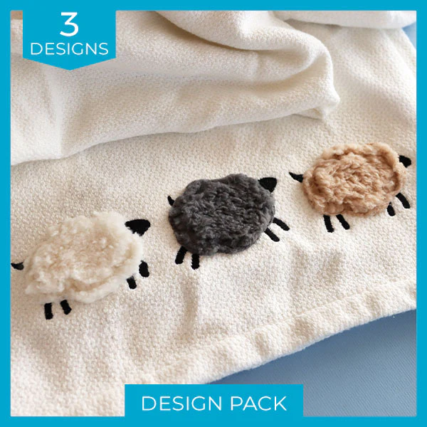 Fluffy & Fabulous Sheep (Applique) Design Pack - Image 9