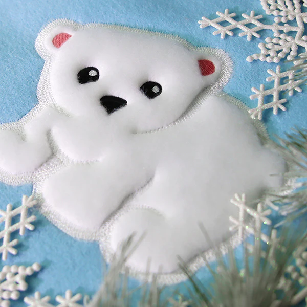Fluffy Polar Bear (Applique) - Image 8