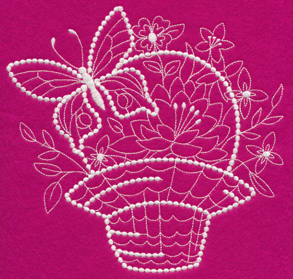 Flutterby Flourish Basket 2 (Candlewicking) - Image 6