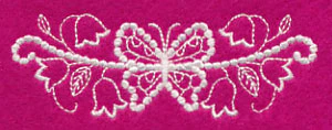 Flutterby Flourish Border (Candlewicking)