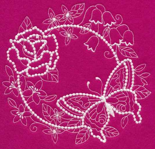 Flutterby Flourish Wreath (Candlewicking) - Image 2