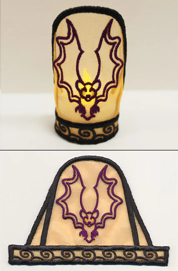 Flying Bat Tea Light Wrap (In-the-Hoop)