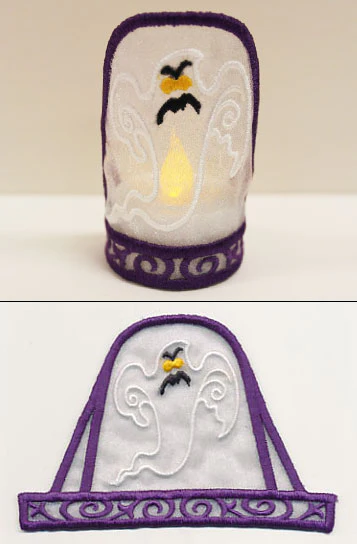 Flying Ghost Tea Light Wrap (In-the-Hoop)