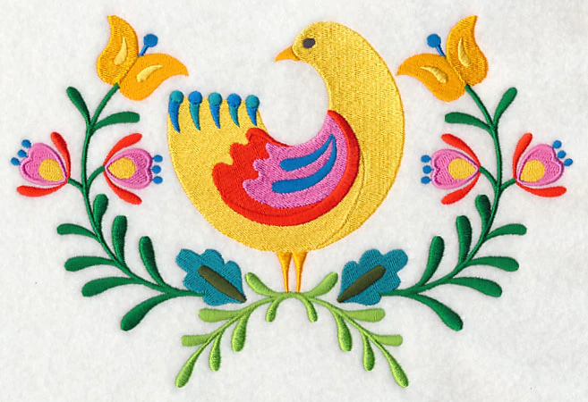 Folk Art Bird in Bloom - Image 2