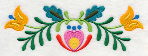Folk Art Bird in Bloom Border - Image 3