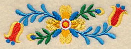 Folk Art Bird in Flowers Border - Image 5
