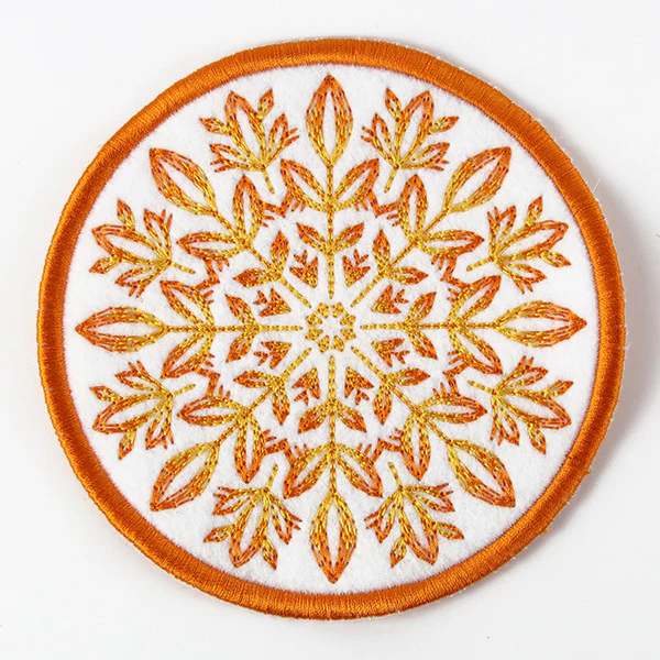 Folk Botanicals Coaster 3 (In-the-Hoop) - Image 2
