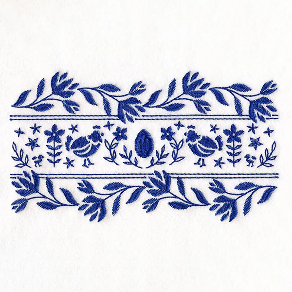 Folk Flowers Chicken Border - Image 3