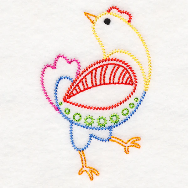 Folksy Chicken 5 (Vintage) - Image 2