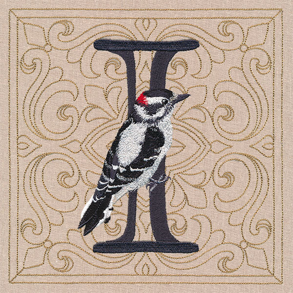For the Love of Spring Birds Square - Letter I and Downy Woodpecker - Image 13