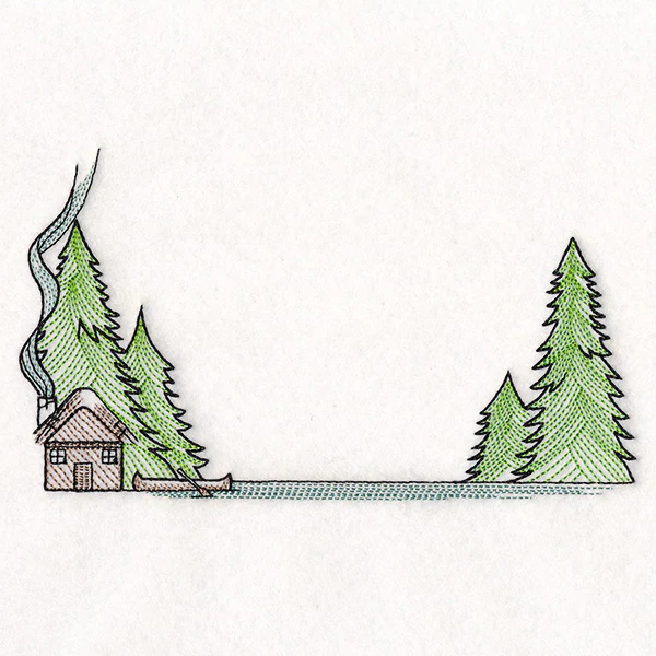 Forest Cabin Quilt Label - Image 4