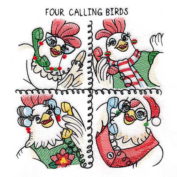 Four Calling Birds Chickens - Image 2