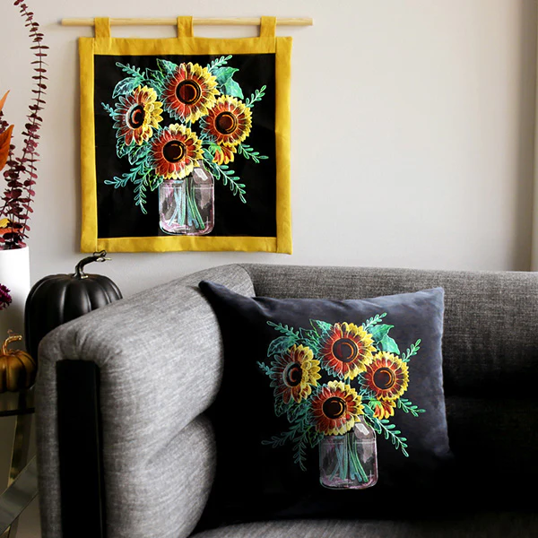 Four Panel Sunflower Bouquet - Bottom Right - Image 4