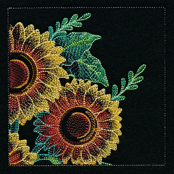 Four Panel Sunflower Bouquet - Top Right - Image 15