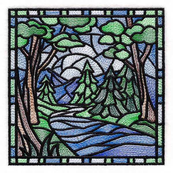 Four Seasons Stained Glass Square - Summer - Image 7