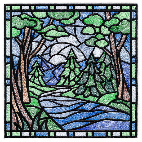 Four Seasons Stained Glass Square - Summer - Image 8