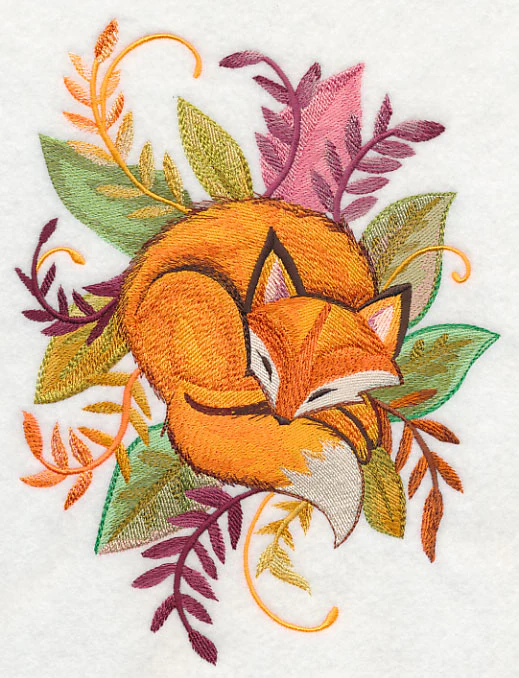 Fox and Leaves in Watercolor - Image 2