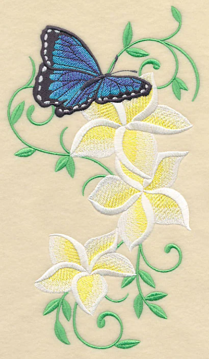 Frangipani and Butterfly Flourish - Image 2
