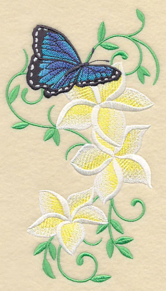 Frangipani and Butterfly Flourish - Image 3