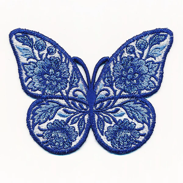 Free-Flying Delft Blue Butterfly (In-the-Hoop) - Image 6