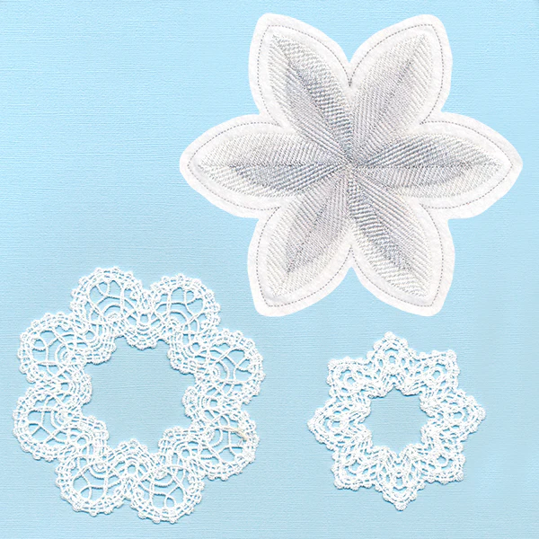 Freestanding Fabric and Lace Flower (In-the-Hoop) - Image 8