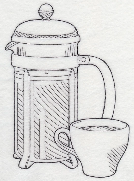 French Press Pot Etching - Image 5