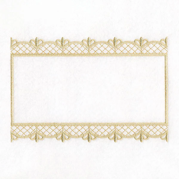 Fresh and Timeless Gilded Filigree Quilt Label - Image 2