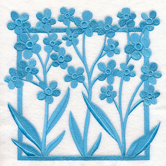 Fresh Floral Silhouettes - Forget-Me-Nots