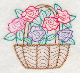 Fresh Flower Basket 4 (Vintage) - Image 3