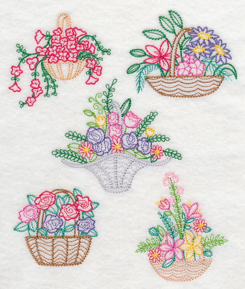 Fresh Flower Baskets (Vintage) - Image 4