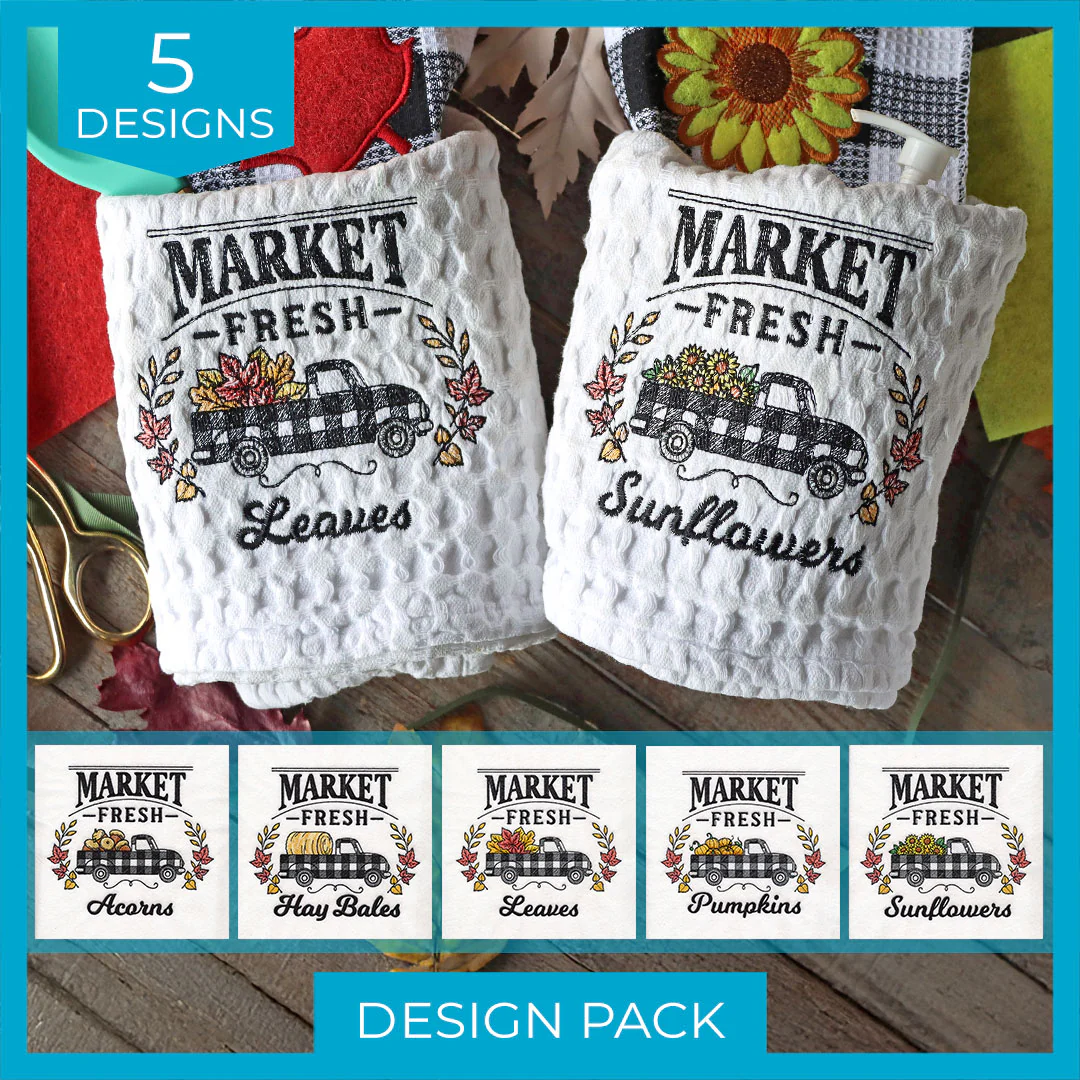 Fresh Market Autumn Retro Truck Design Pack - Image 4