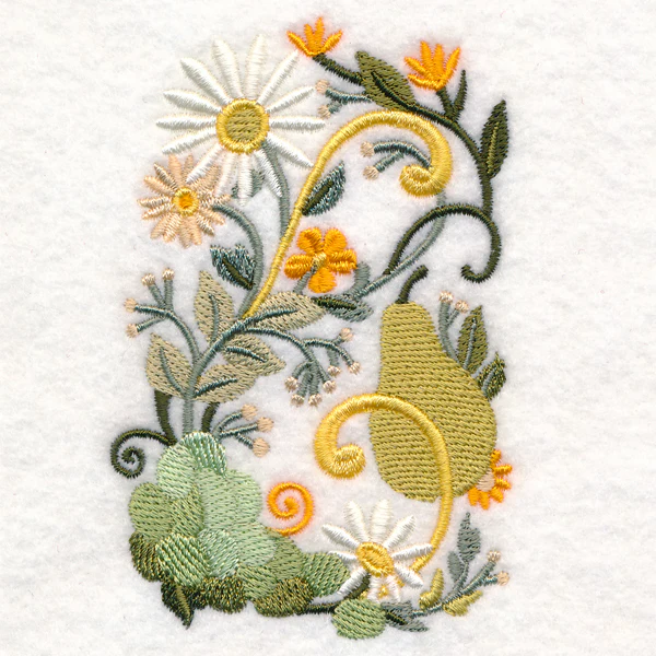 Fresh Pears, Grapes, and Daisies - Image 5