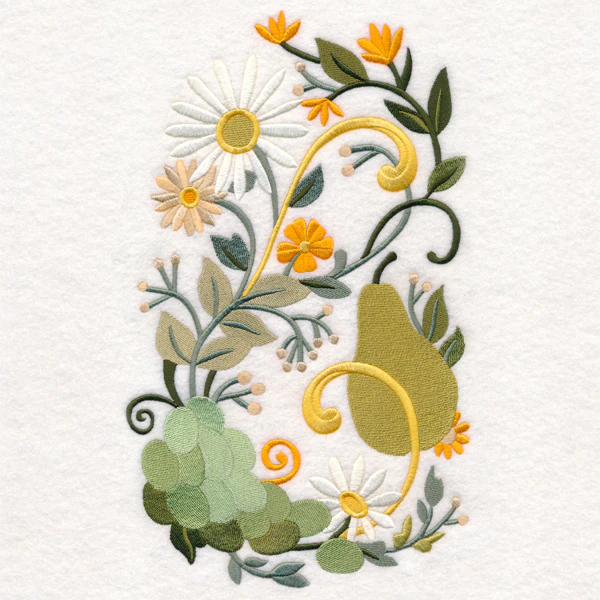 Fresh Pears, Grapes, and Daisies - Image 6