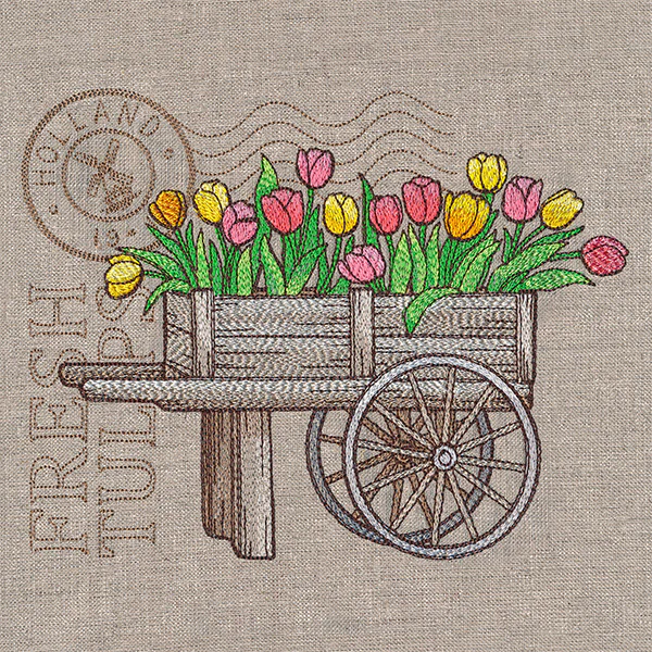 Fresh Tulip Cart Medley - Image 3