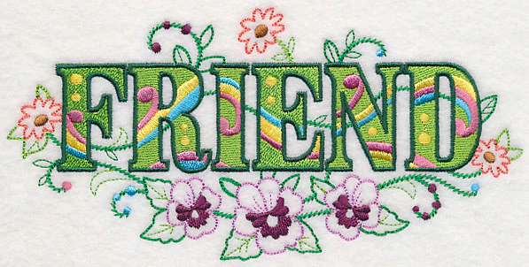 Friend with Vintage Flower Fade - Image 2