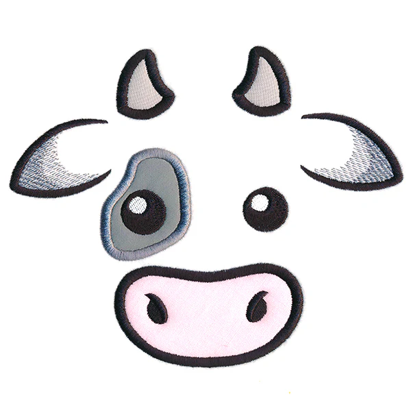 Friendly Cow Face (Applique)