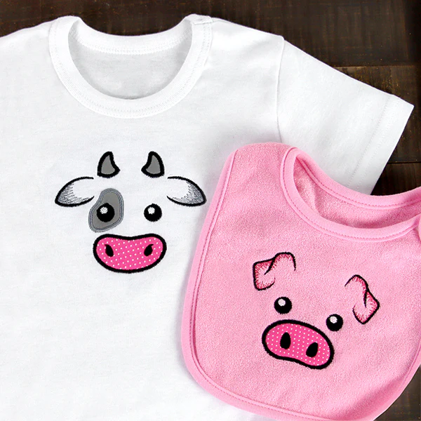 Friendly Pig Face (Applique) - Image 2