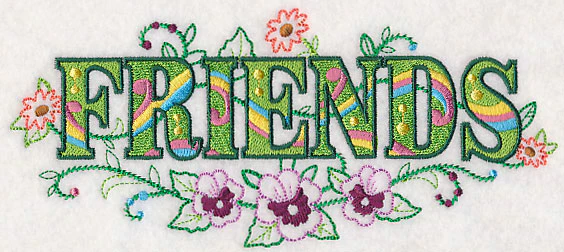 Friends with Vintage Flower Fade - Image 3