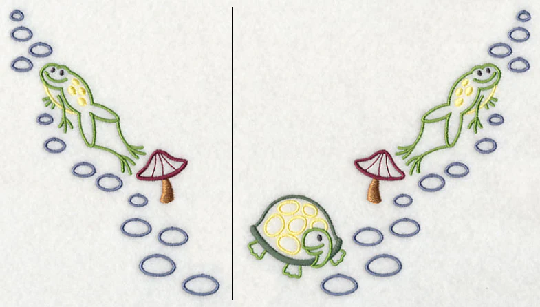 Frog and Turtle Neckline (V-Neck) (Split)